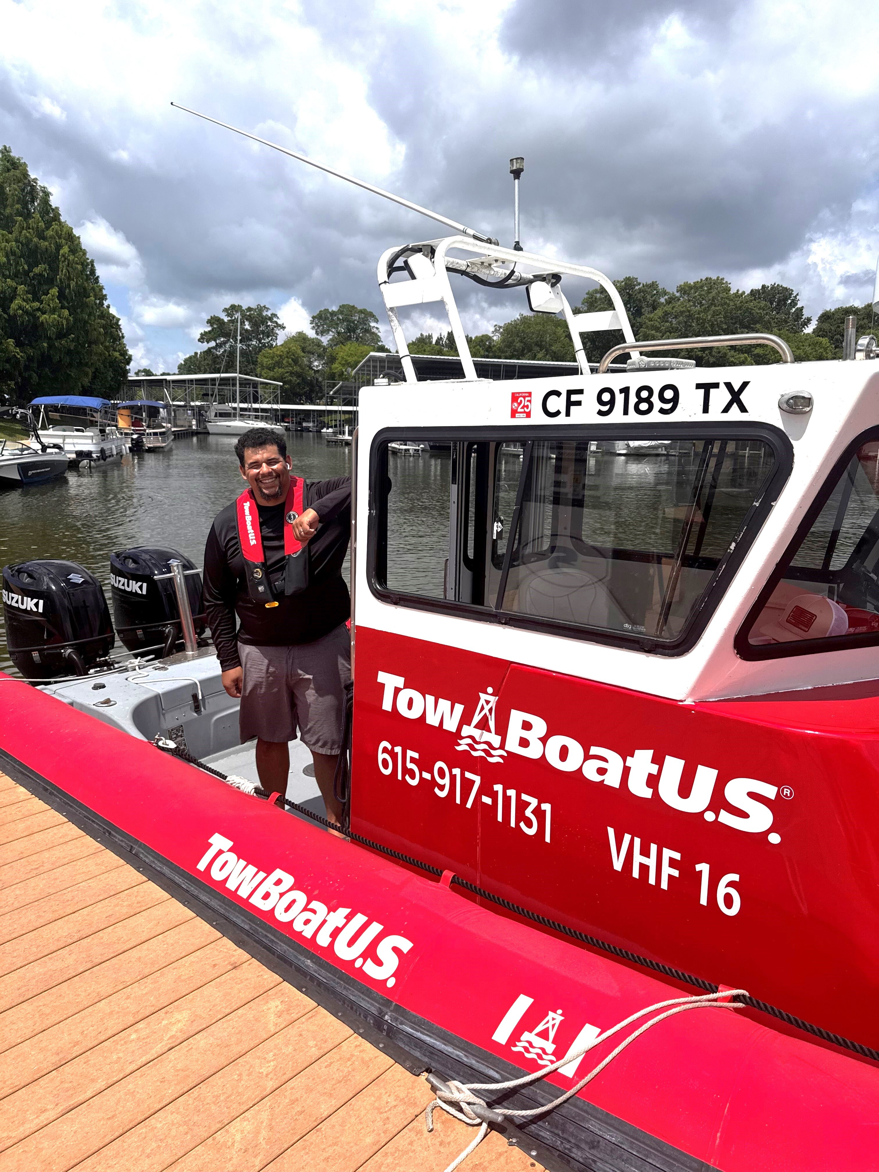 Capt. Travis Basom of TowBoatUS Old Hickory Lake.